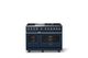Viking® 5 Series 48" Slate Blue Pro Style Dual Fuel (NG) Range with Polished Chrome Trim-3