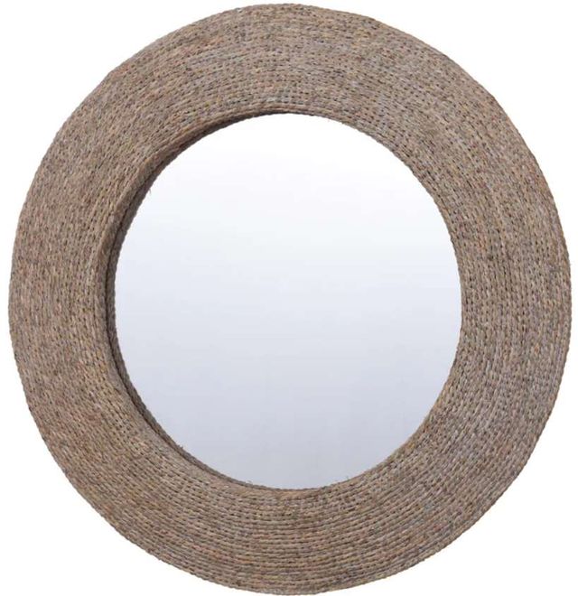 Stylecraft Chrome/White Washed Round Wall Mirror-0