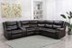 Mazin Furniture Darnell 3-Piece Cocoa Brown Modular Manual Reclining Sofa Sectional-2
