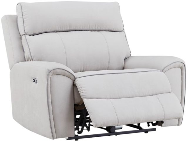 Signature Design by Ashley® Grafton Pike Ash/Pearl Power Recliner with Adjustable Headrest-2