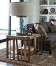 Lexington Home Zavala Intersect Brazilian Gold End Table with Brown Base -1
