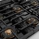 ZLINE Autograph Edition Paramount 48" 6.7 Cu. Ft. Satin Stainless Steel Gas Range with 8 Burner DuoPro™ Cooktop, Dual Ovens, White Matte Doors and Champagne Bronze Accents-5