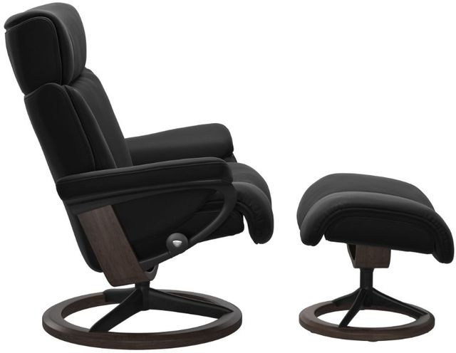 Stressless® by Ekornes® Customizable Magic Large Manual Recliner and Ottoman with Signature Base-2