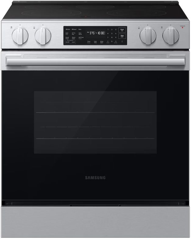 Samsung 30'' Fingerprint Resistant Stainless Steel Slide-In Electric Range with Air Fry Max-0