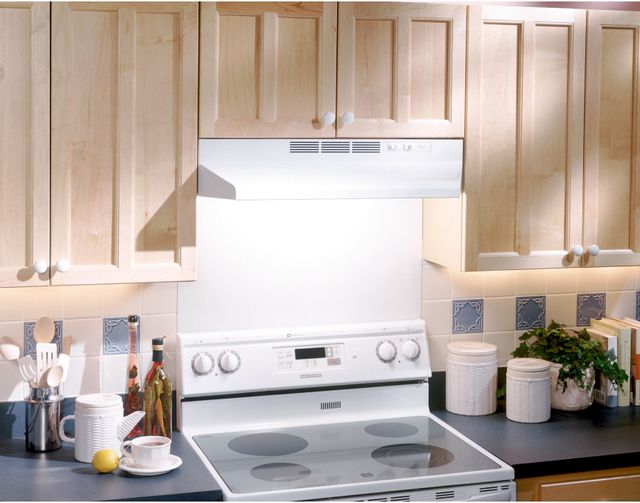 Broan® Buez1 Series 21" White Ductless Under Cabinet Range Hood-1