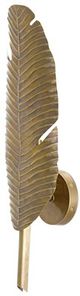 Currey & Company Tropical Vintage Brass Leaf Wall Sconce-1