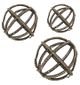 A & B Home Lowley 3-Piece Brown Deco Ball Wall Decor Set-0