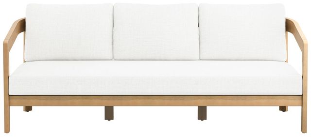 New Classic® Home Furnishings Wesley White Acacia/Fabric Outdoor Patio Sofa-2