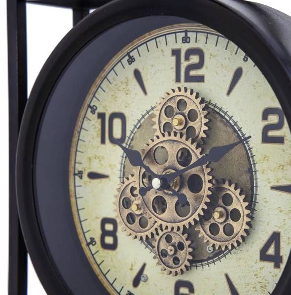 YHD Black/Off-White Table Clock-4