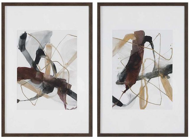 Uttermost® Jennifer Goldberger 2-Piece Burgundy Interjection Framed Print Set-0