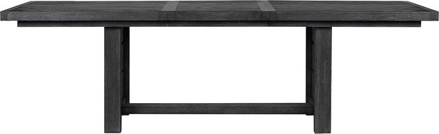 Magnussen Home® Plum Creek Ravenwood Black Trestle Dining Table with 1 Leaf-3