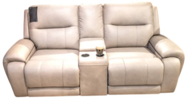 Signature Design by Ashley® Real Moments Ash Power Reclining Loveseat with Audio Seating-0