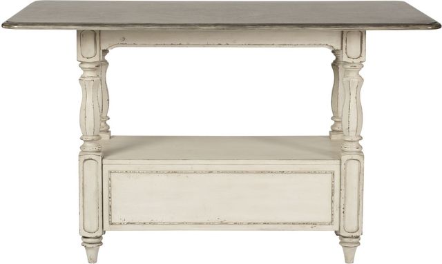 Liberty Furniture Magnolia Manor 5-Piece Antique White/Weathered Bark Gathering Dining Table Set-3