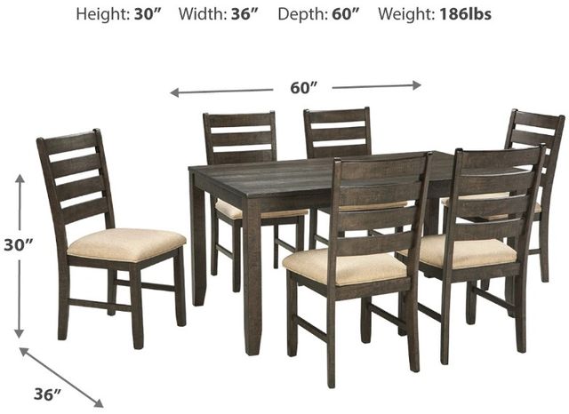 Signature Design by Ashley® Rokane 7-Piece Brown Dining Table Set-3