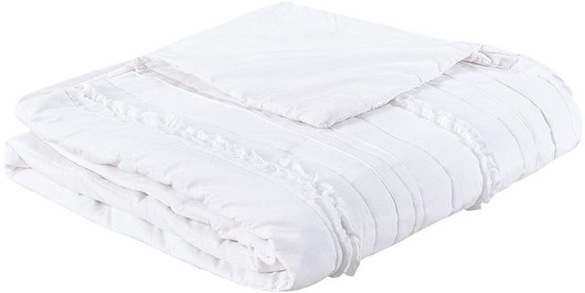 Olliix by Madison Park Celeste 4 Piece White King/California King 2-in-1 Duvet Set-1