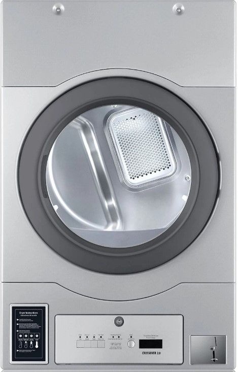 Crossover 2.0 7.0 Cu. Ft. Silver Commercial Gas Dryer-0