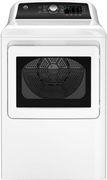 GE® 7.4 Cu. Ft. White Electric Dryer with Up To 120 ft. Venting and ...