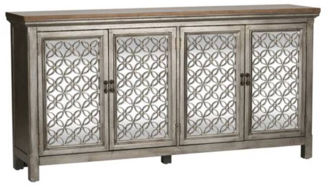Liberty Furniture Westridge Brown/Wirebrushed Gray 72" Accent Cabinet-0