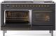 Ilve® Nostalgie II Series 60" Graphite Matte Pro Style Dual Fuel Range-2
