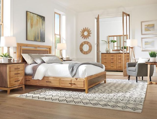 Whittier Wood® Furniture Addison Duet Queen Storage Panel Bed-1