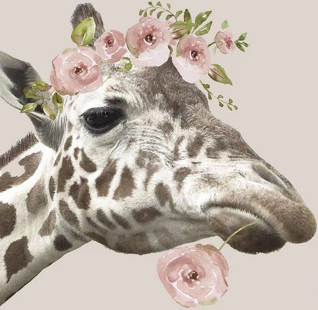 Classy Art Peek A Boo Giraffe II by Nan Wall Art-1