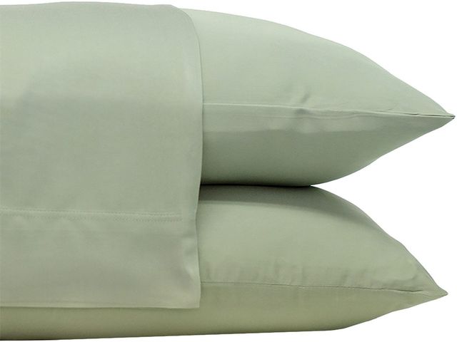 Cariloha Classic 2-Piece Bamboo Viscose Sage Standard Pillow Case Set-0