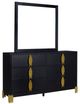 New Classic® Home Furnishings Empire 4-Piece Black Queen Panel Bedroom Set-3