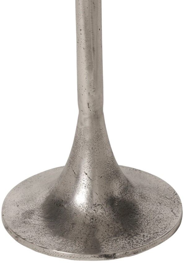 Renwil® Eloa Natural White Side Table with Antique Nickel Base-3