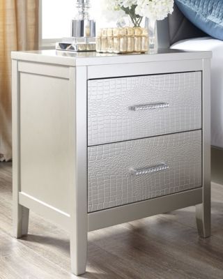 Signature Design by Ashley® Olivet Silver Nightstand-1
