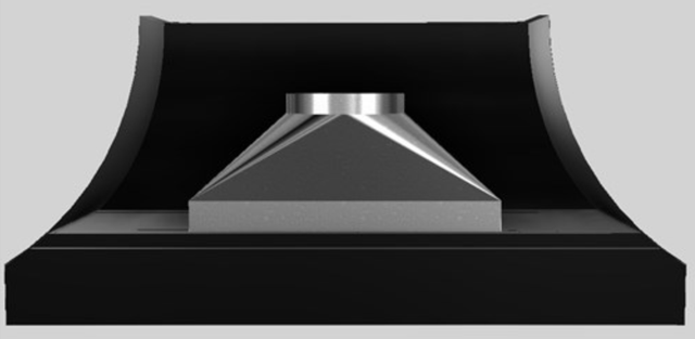 Vent-A-Hood® Designer Series 66" Black Wall Mounted Range Hood-4