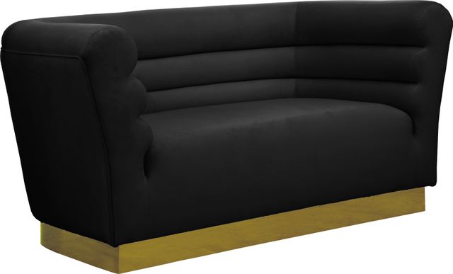 Meridian Furniture Bellini Black Velvet Loveseat-0
