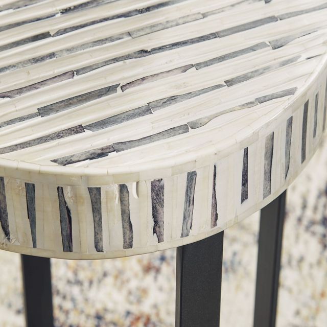 Signature Design by Ashley® Crewridge Cream Accent Table with Black Base-3