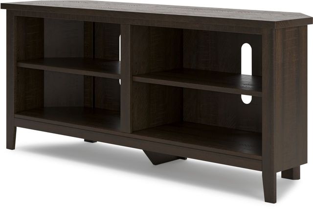Signature Design by Ashley® Camiburg Warm Brown Corner TV Stand-2
