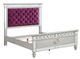 ACME Furniture Varian Burgundy/Silver Twin Panel Bed-0