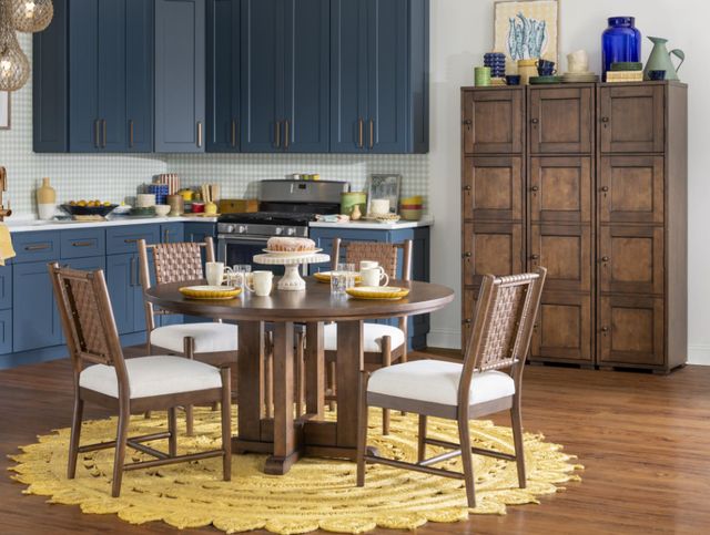 Legacy Classic Lake House Pinecone Woven Back Dining Side Chair-1