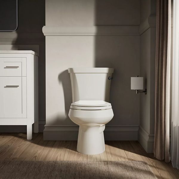 KOHLER® Wellworth® Biscuit 2-Piece 29" Round-Front Right-Hand Trip Toilet, 1.28 Gpf  with Insuliner® with Tank Liner and Tank Cover Lock-3
