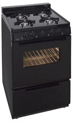 Premier 24" Black Freestanding Gas Range