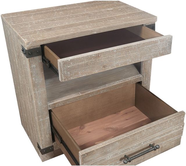aspenhome® Foundry Weathered Stone Nightstand-2