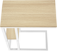 Monarch Specialties Inc. Natural 25"H Accent Table with White Metal Base -3