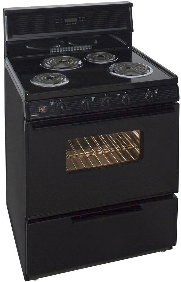 Premier 30" Black Freestanding Electric Range-2