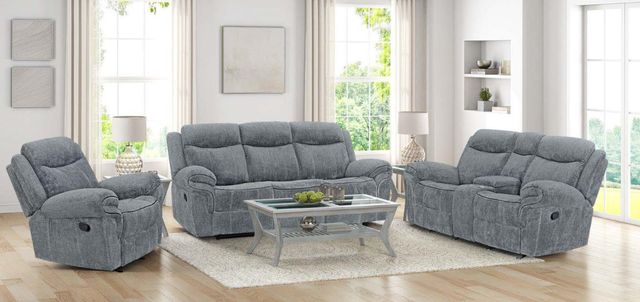 Inspired Home 4185 Nashville Gray Manual Reclining Sofa-1