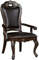 Furniture of America® Lombardy 2-Piece Dark Brown/Walnut Arm Chair Set-0