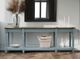 International Furniture Direct Tiffany Blue/Brown 94'' Sofa Table-1