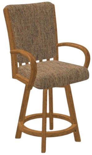 Chromcraft Customizable Baylor Swivel Bar Height Dining Stool-0