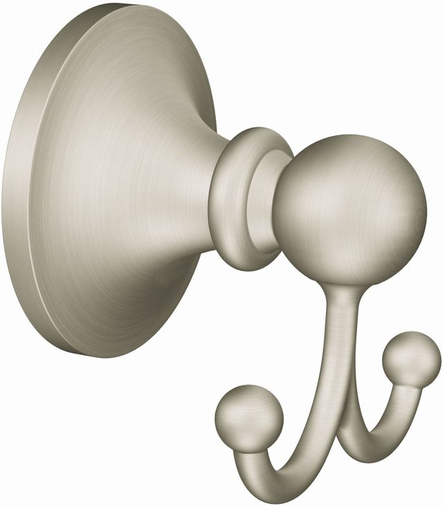 Moen® Wembley® Brushed Nickel Double Robe Hook-0