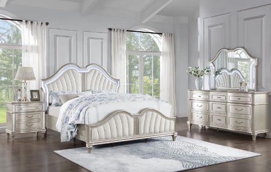 Coaster® Evangeline 4-Piece Silver Oak California King Bedroom Set-0