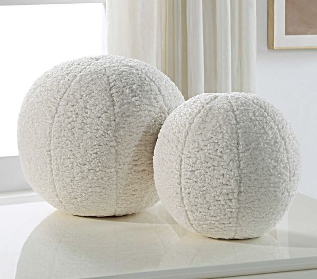 Uttermost® Capra 2-Piece White Accent Ball Pillows Set-1