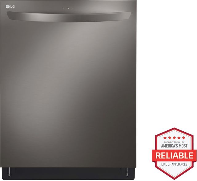LG 24" PrintProof™ Black Stainless Steel Built In Dishwasher-1