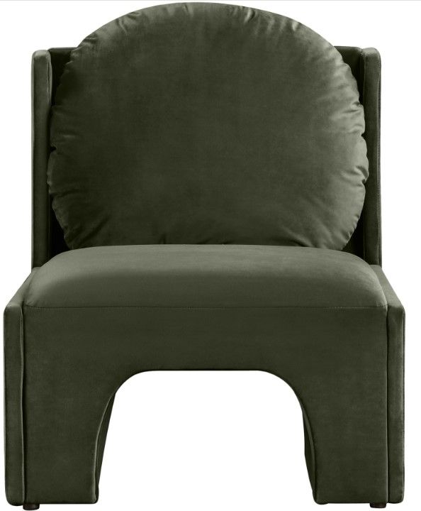 Meridian Furniture Sigma Green Velvet Upholstered Accent Chair-1