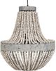 Crestview Collection Andrea White Washed Wood & Grey Washed Metal Chandelier-0